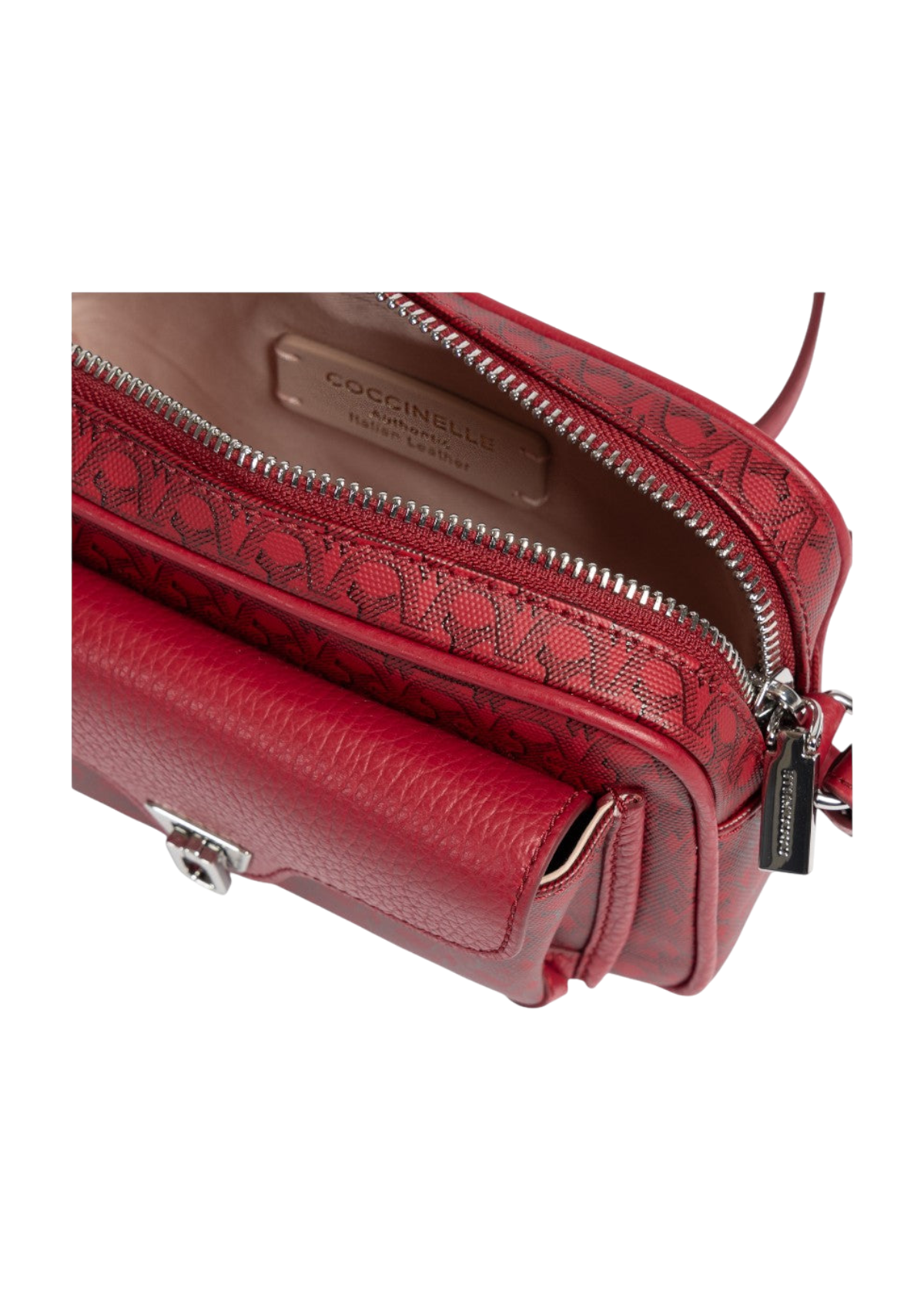 Coccinelle Beat Coated Monogram Crossbody Bag Small