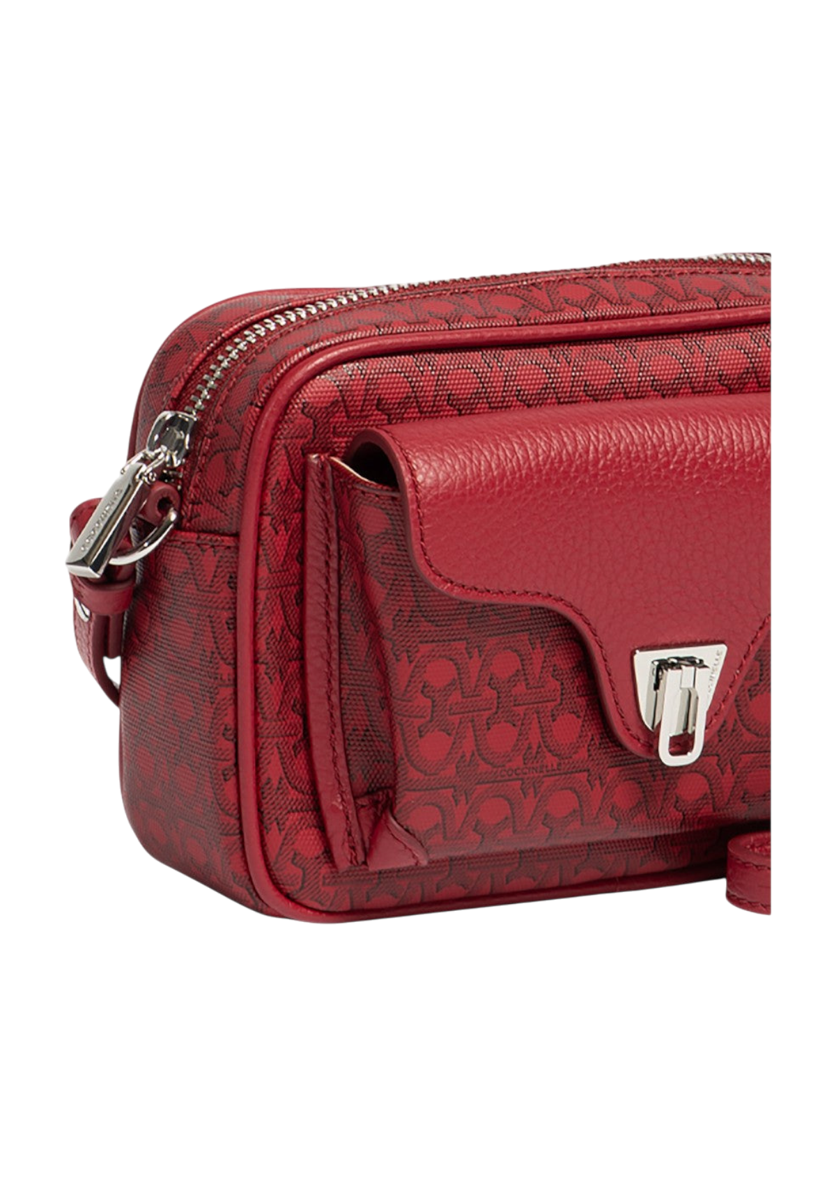 Coccinelle Beat Coated Monogram Crossbody Bag Small