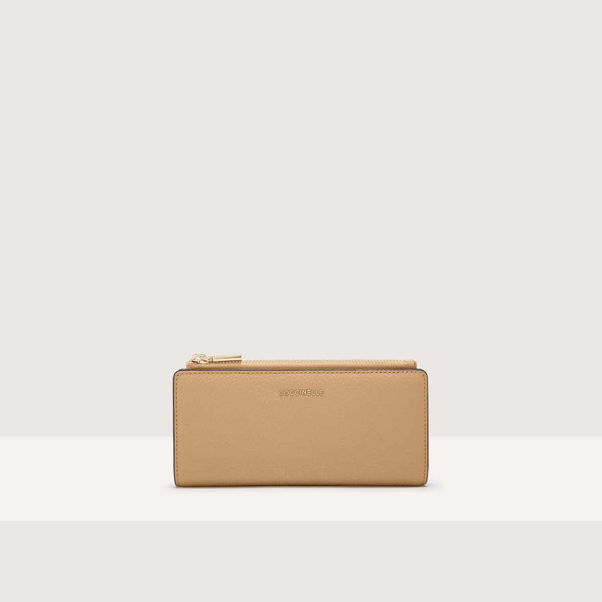 Coccinelle Metallic Tricolor Grained Leather Large Wallet