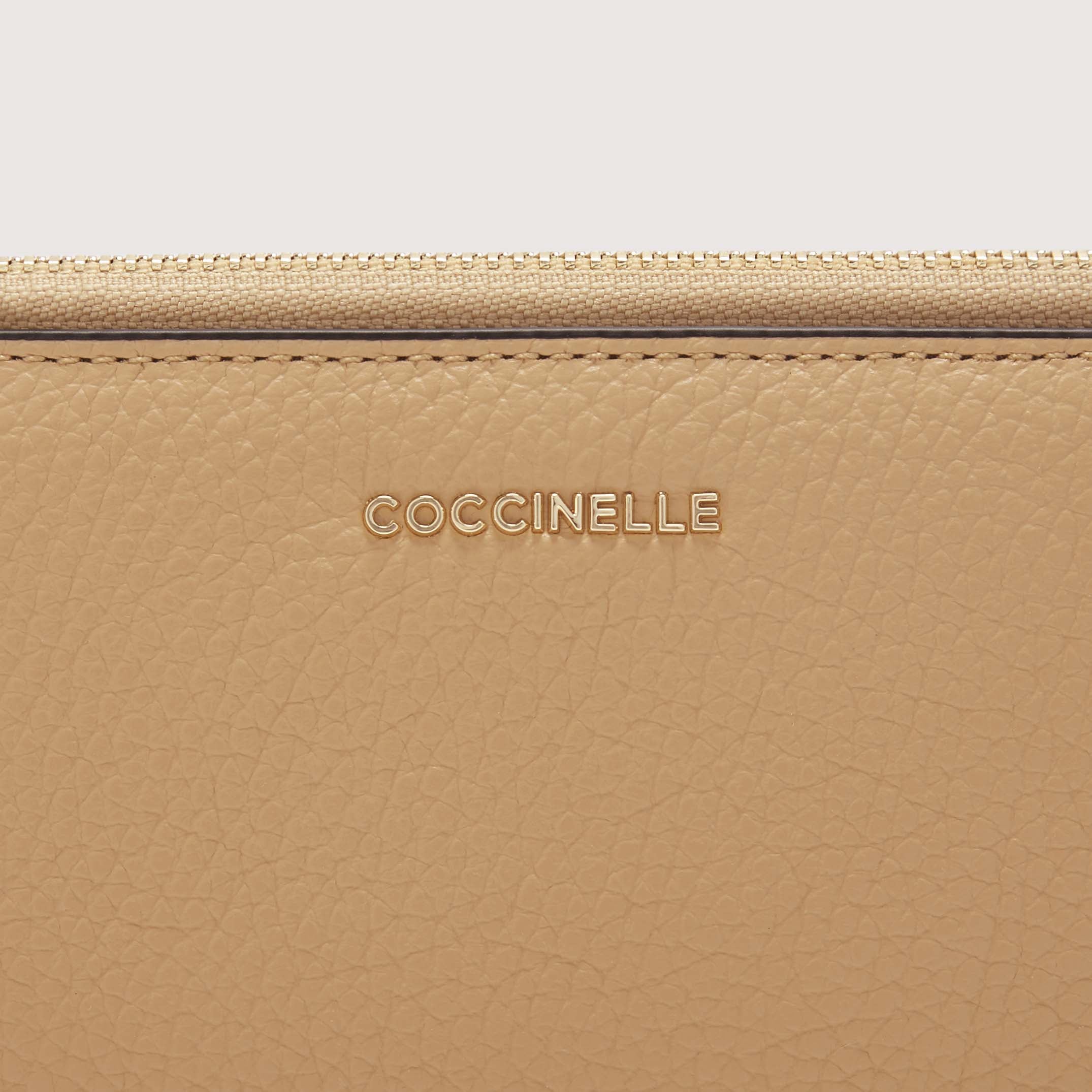 Coccinelle Metallic Tricolor Grained Leather Large Wallet