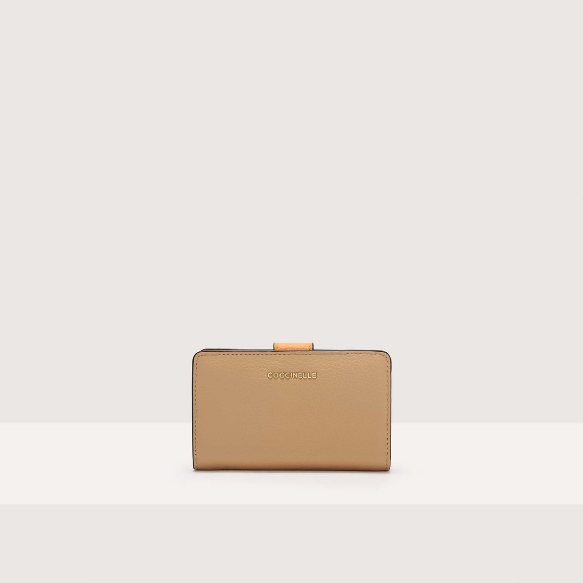 Coccinelle Metallic Tricolor Grained Leather Medium Wallet