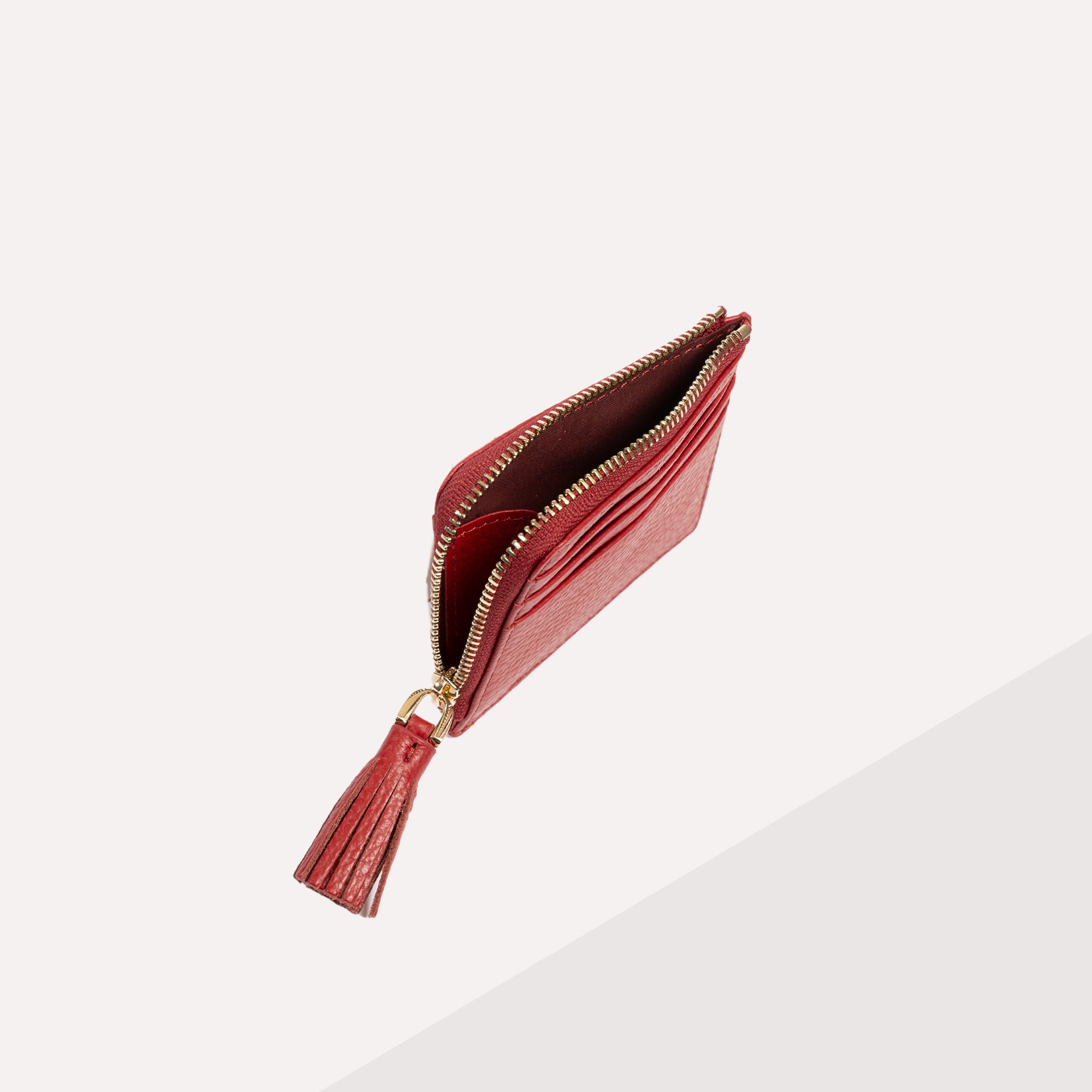 Coccinelle Tassel Cardholder - Red