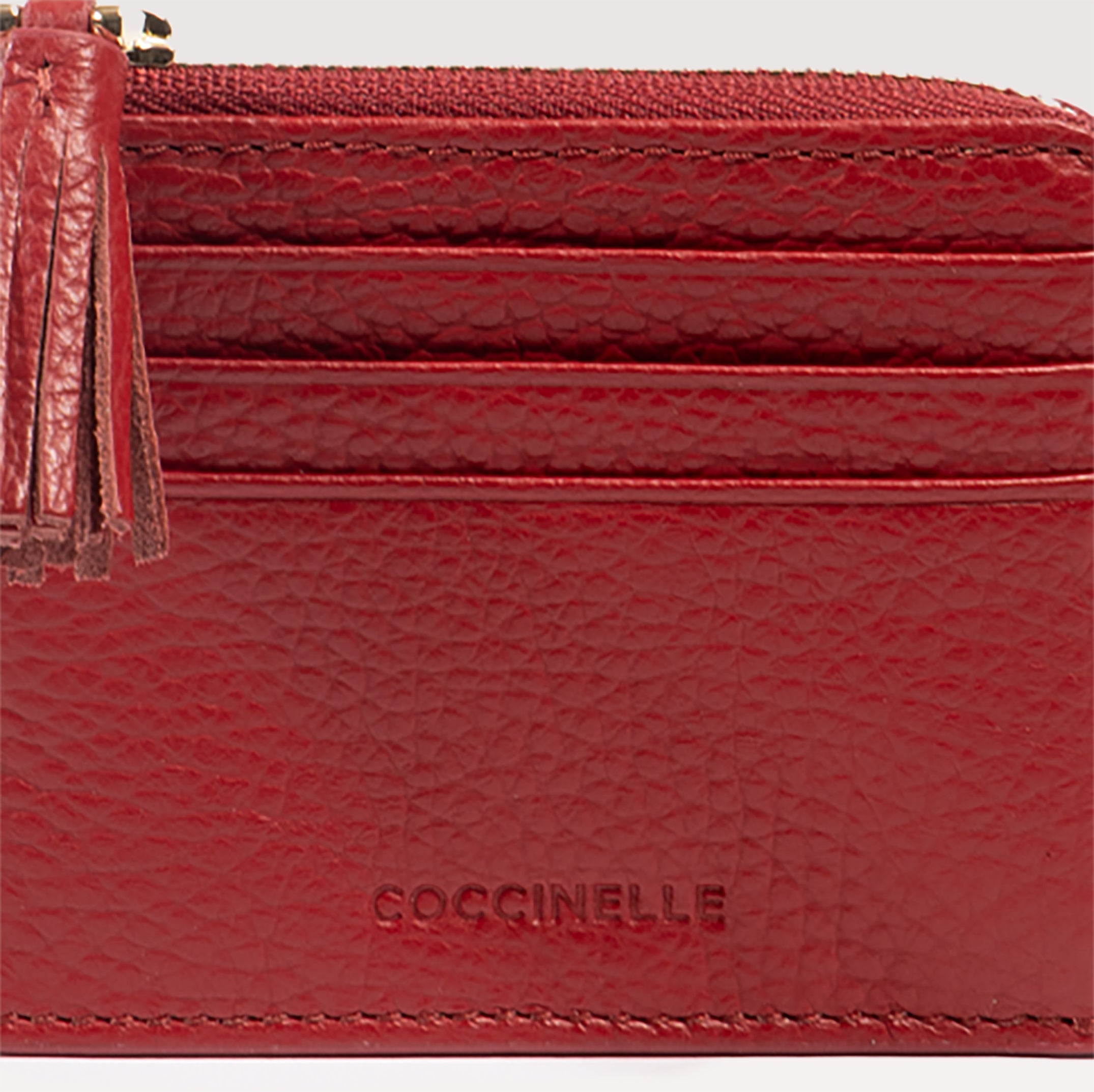 Coccinelle Tassel Cardholder - Red