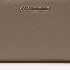 Coccinelle Metallic Soft Card Holder - Beige