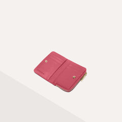 Coccinelle Metallic Soft Card Holder - Pink