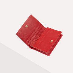 Coccinelle Metallic Soft Cardholder - Red