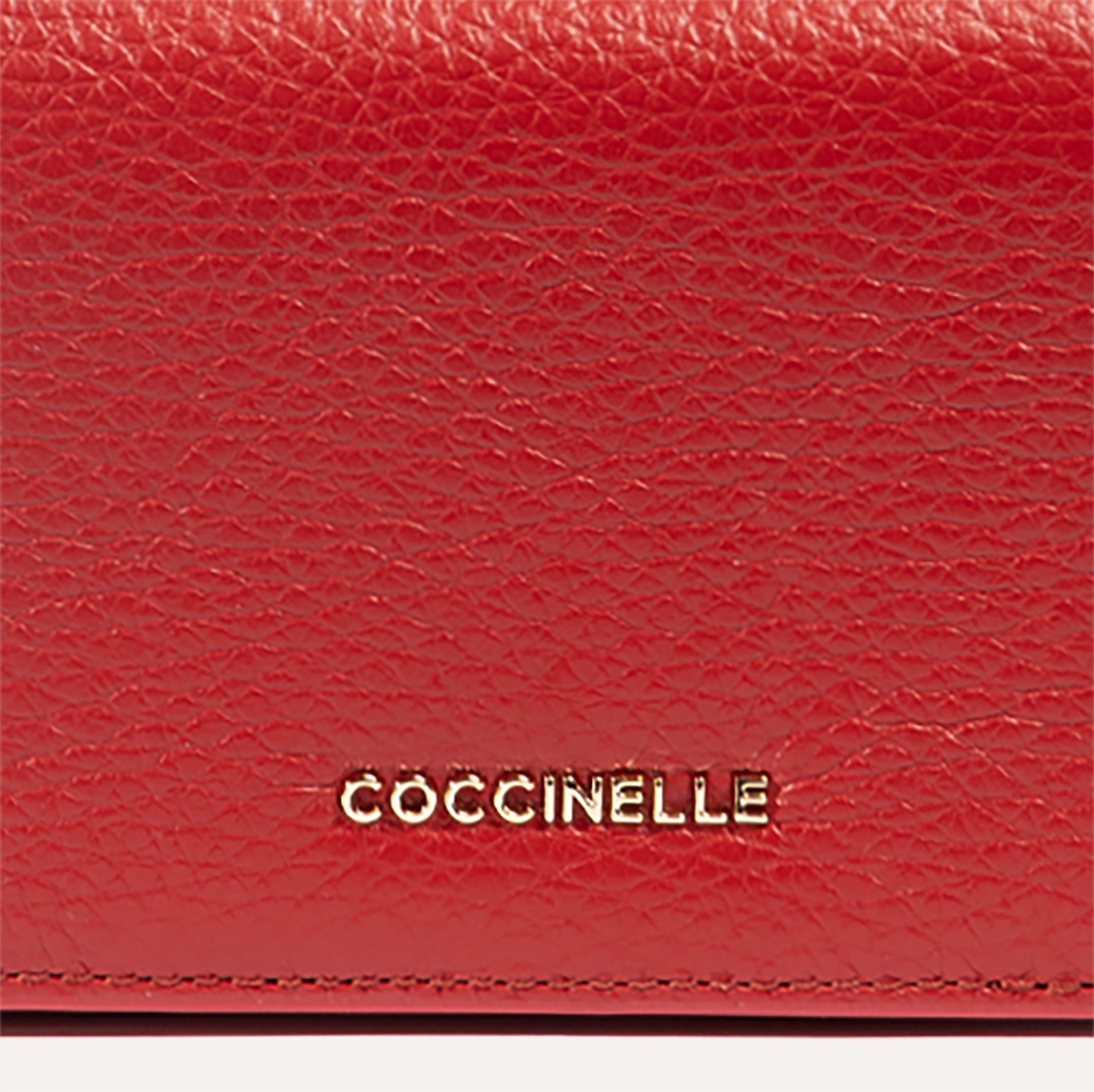 Coccinelle Metallic Soft Cardholder - Red