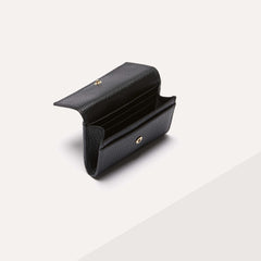 Coccinelle Metallic Soft Card Holder - Black