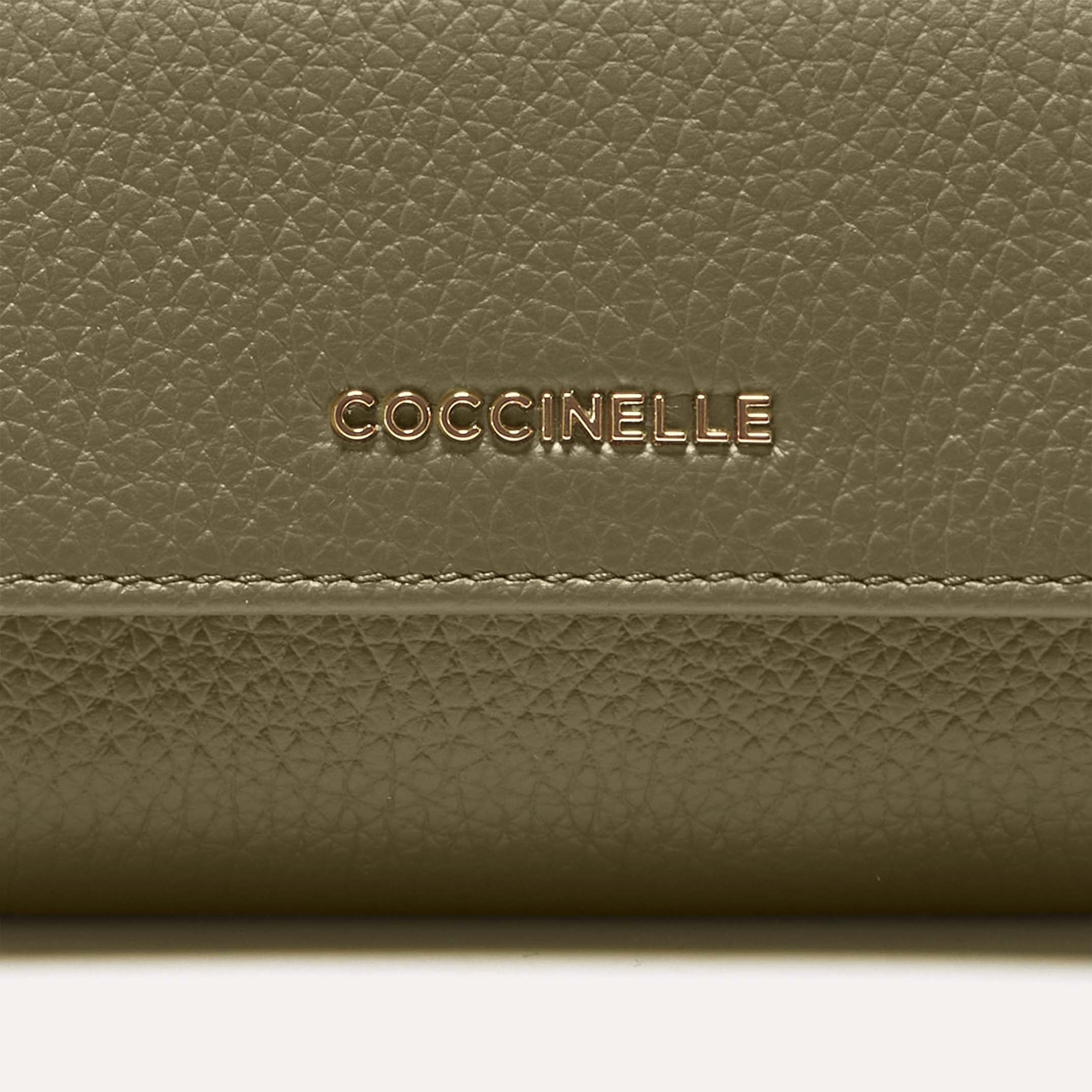 Coccinelle Metallic Soft Card Holder - Green