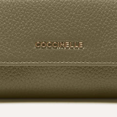 Coccinelle Metallic Soft Card Holder - Green