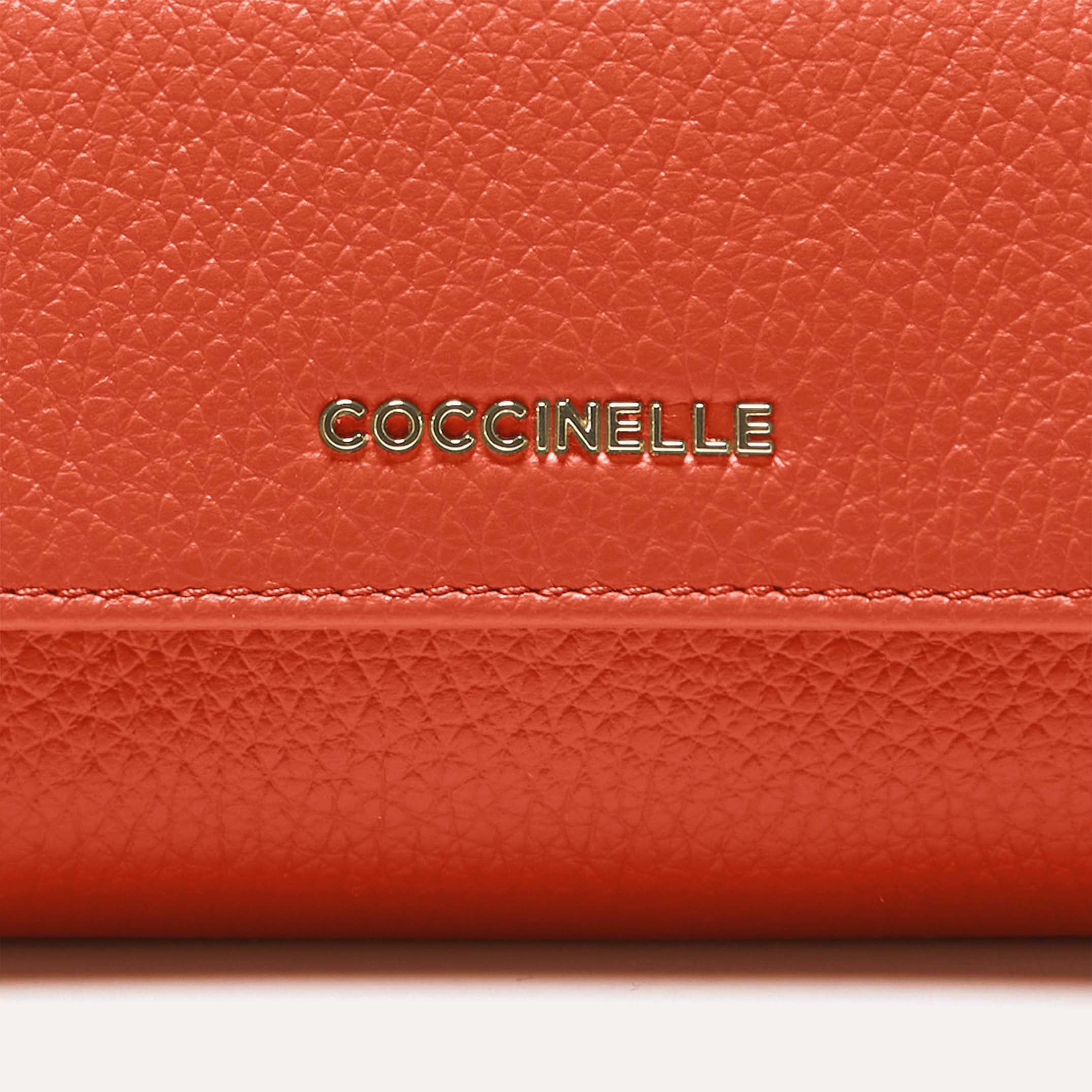 Coccinelle Metallic Soft Card Holder - Red