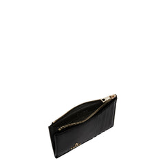 Furla Camelia Black Zipped Card Case - Medium