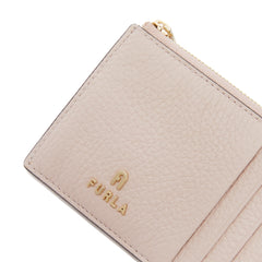 Furla Camelia Pink Zipped Card Case - Medium