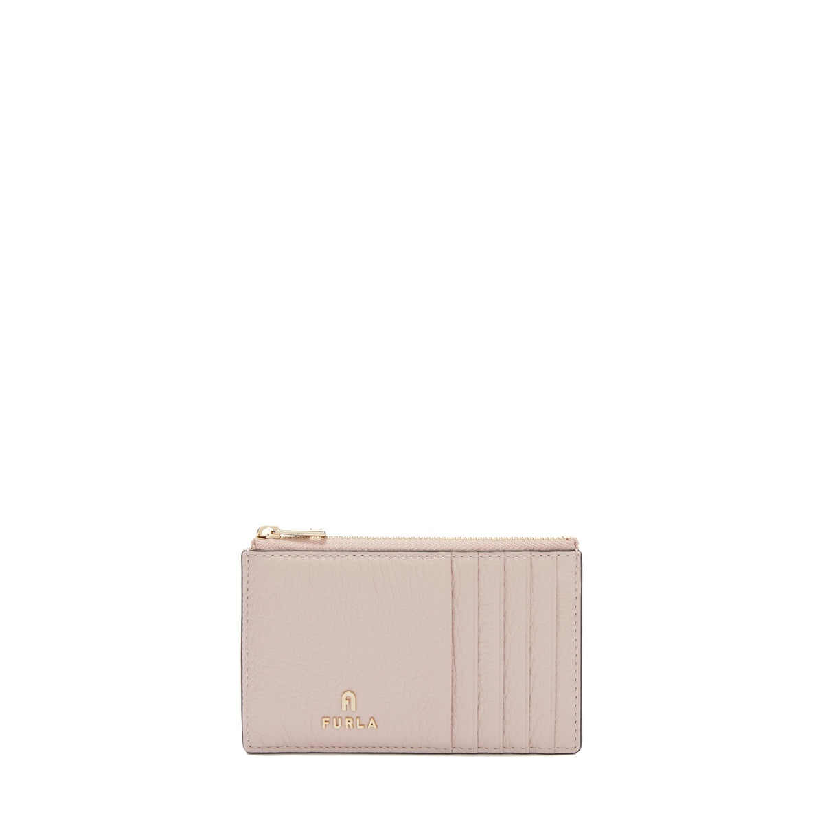 محفظة بطاقات Furla Camelia وردية بسحاب - متوسطة الحجم