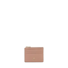 Furla Camelia Brown Zipped Card Case  - Small