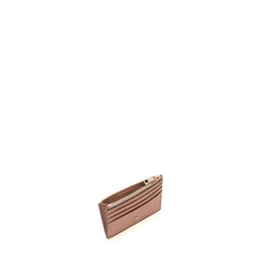 Furla Camelia Brown Zipped Card Case  - Small