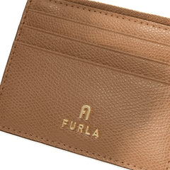 Furla Camelia Brown Zipped Card Case  - Small