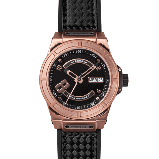Hydrogren Otto Black Rose Gold Watch