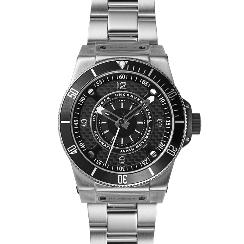 Buy Hydrogen Watch Sportivo Silver Black Bracelet Online