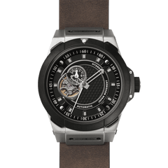 Buy Hydrogen Watch Vento Silver Black Leather Online