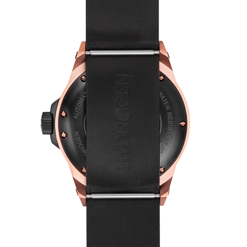 Buy Hydrogen Watch Vento Black Rose Gold Leather Online