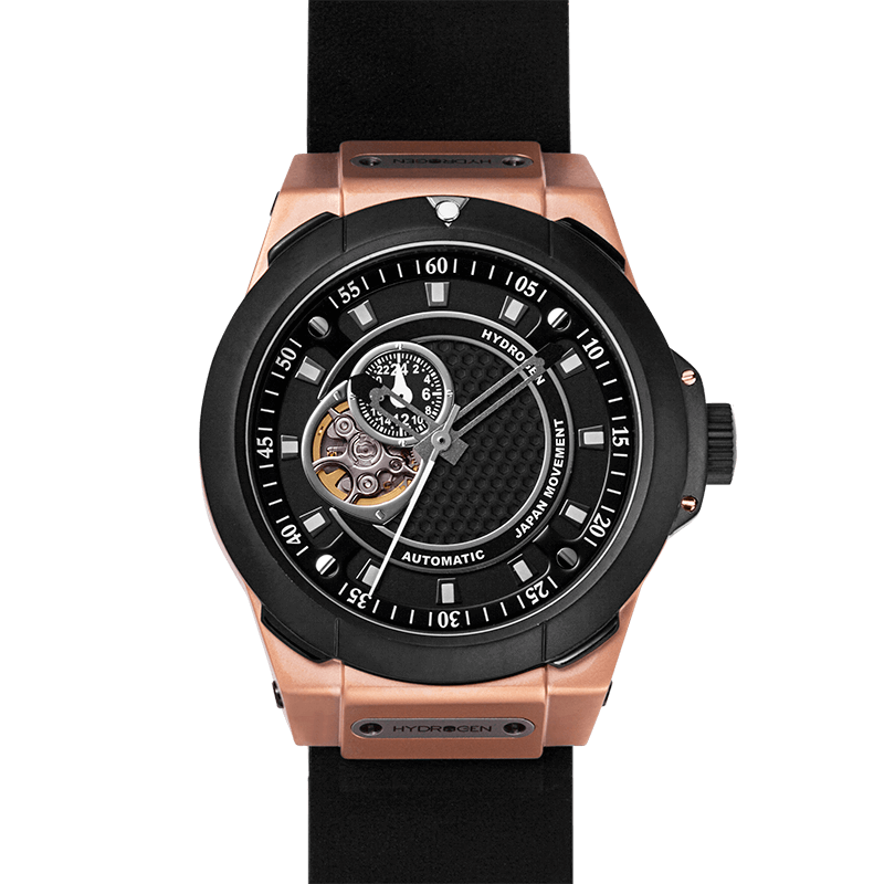Buy Hydrogen Watch Vento Black Rose Gold Leather Online