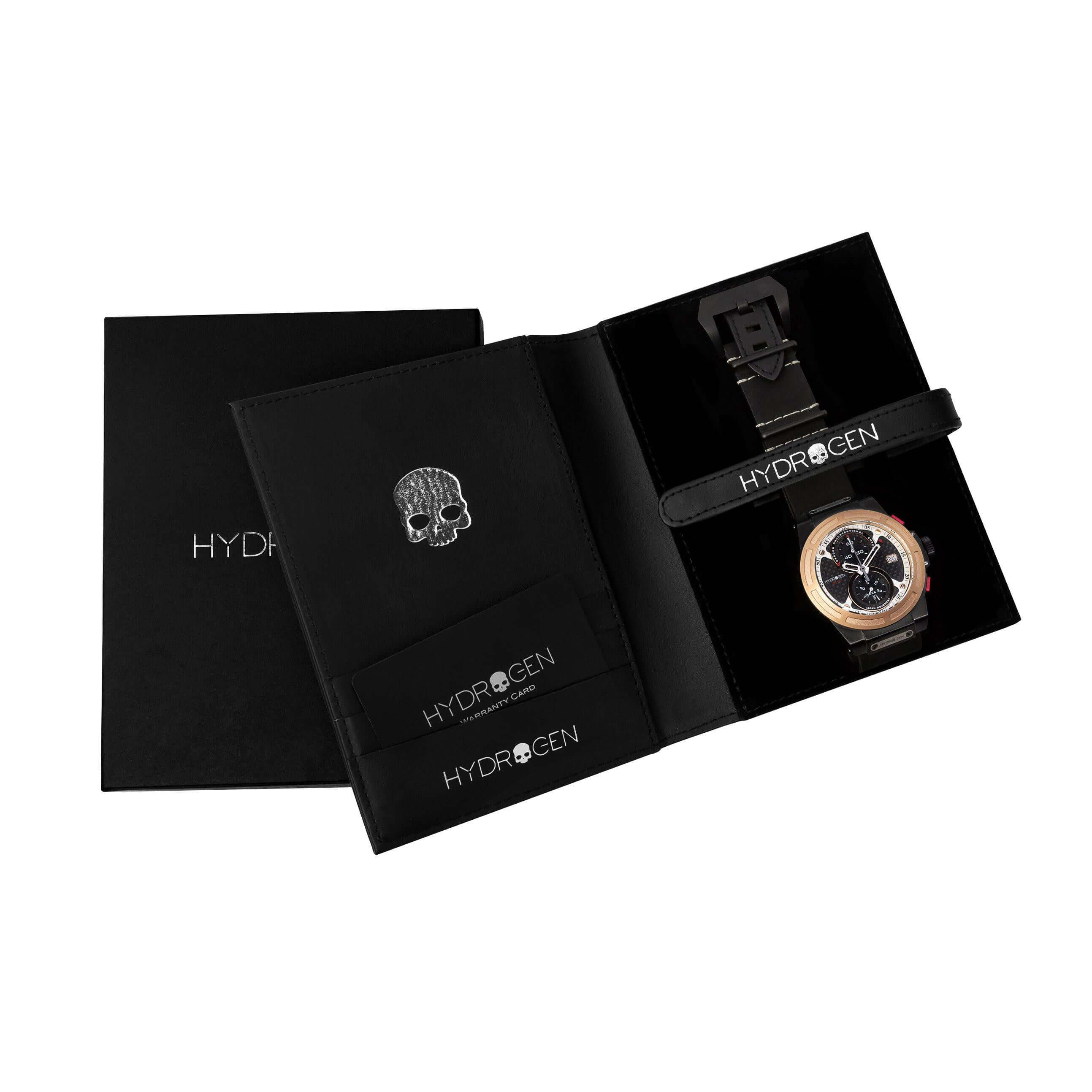 Buy Hydrogen Watch Otto Chrono Black Rose Gold Nato Online