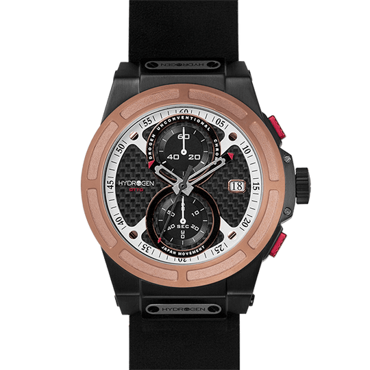 Hydrogren Otto Chrono Rose Gold-Black Nato Watch