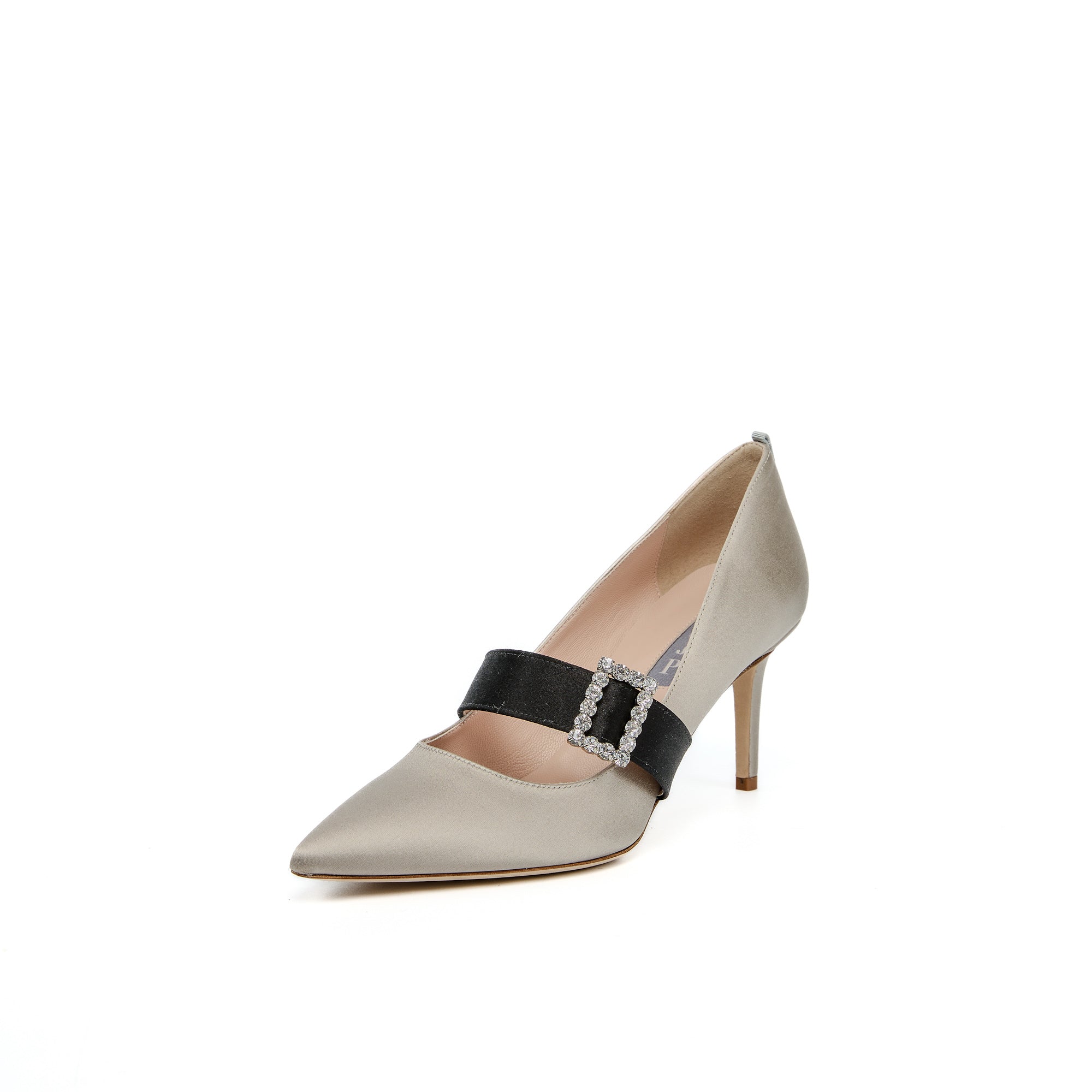 SJP By Sarah Jessica Parker Highgate Ebony Satin 70mm Pumps