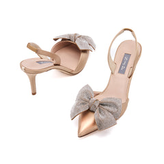 SJP by Sarah Jessica Parker Jamil 70mm Nude Satin Slingbacks