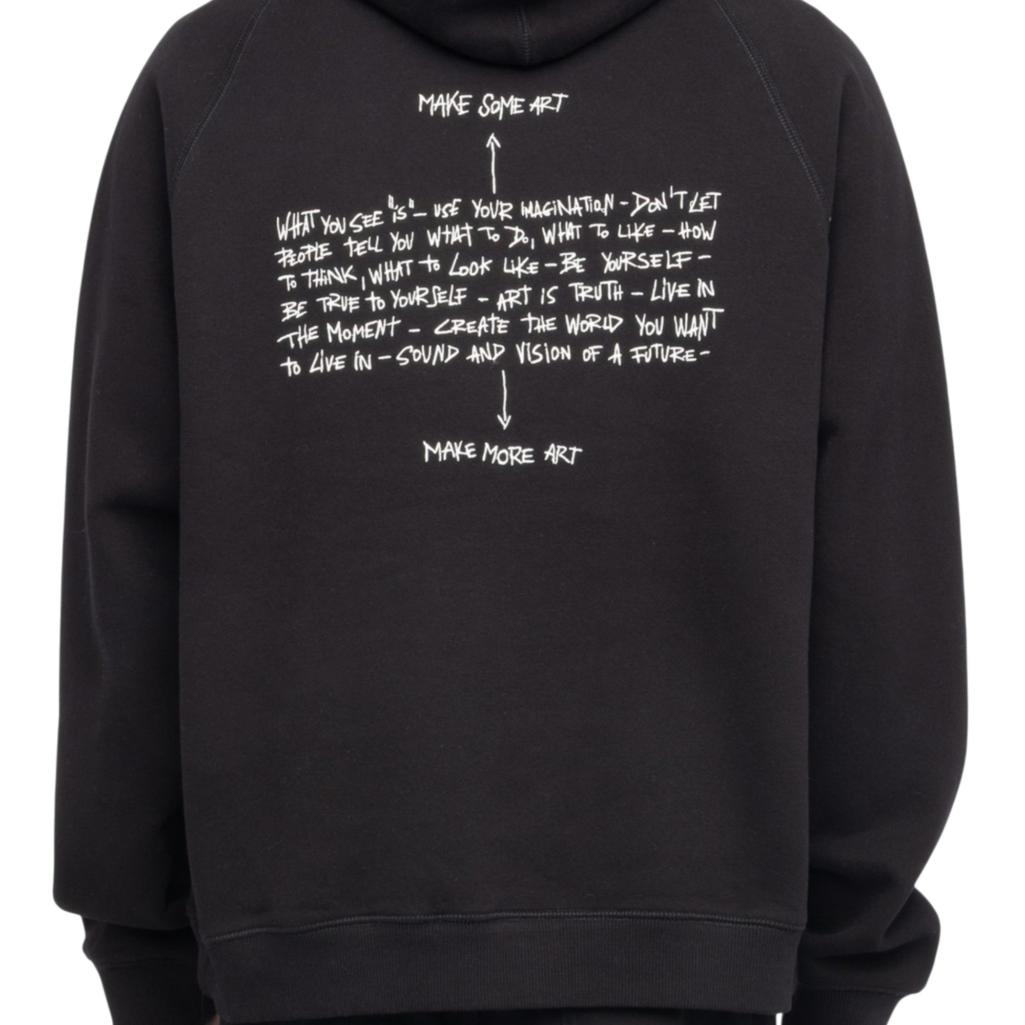 Georgy Manifesto Embroidered Hoodie - Black