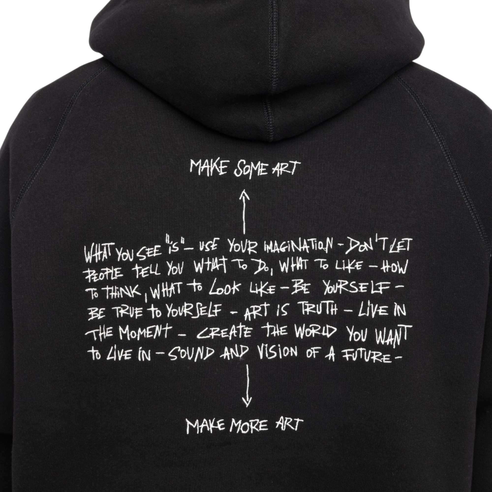 Georgy Manifesto Embroidered Hoodie - Black
