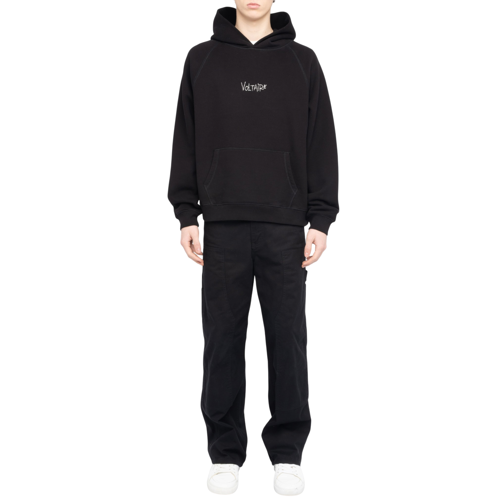 Georgy Manifesto Embroidered Hoodie - Black