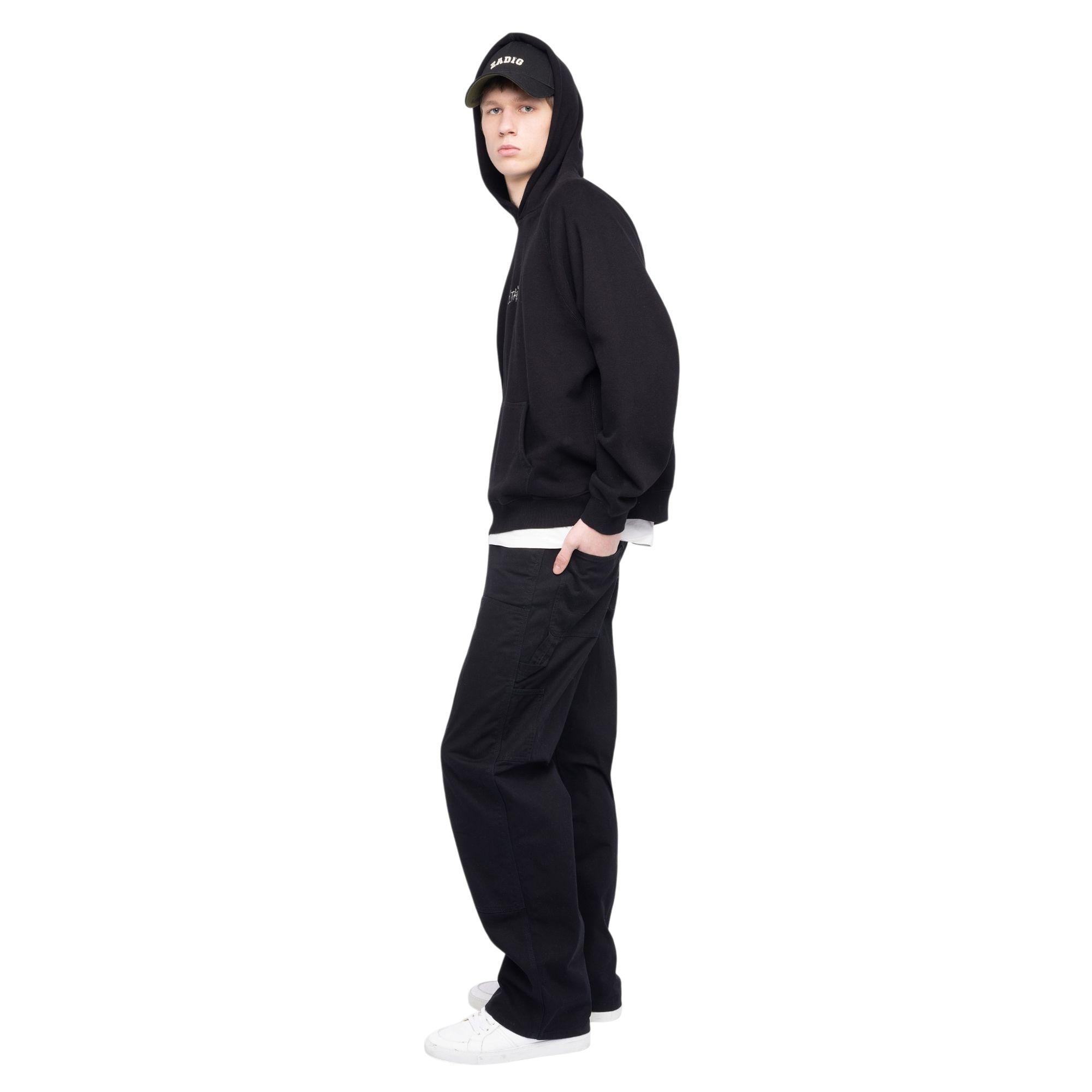 Georgy Manifesto Embroidered Hoodie - Black