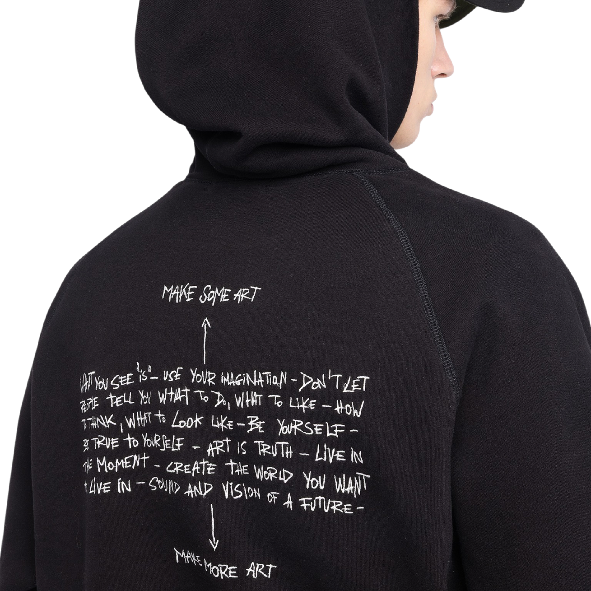 Georgy Manifesto Embroidered Hoodie - Black