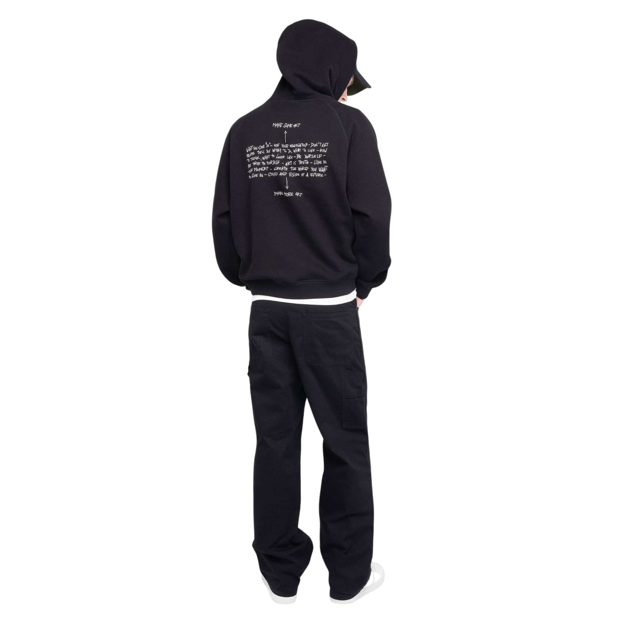 Georgy Manifesto Embroidered Hoodie - Black