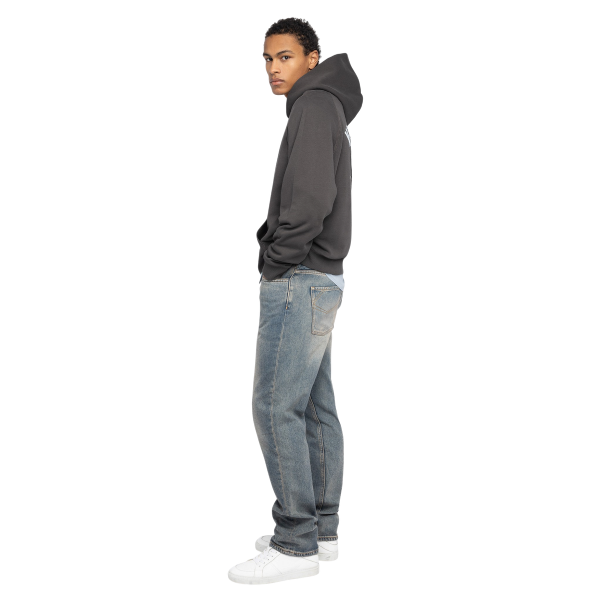 Georgio Blason Embroidered Hoodie - Carbone Grey