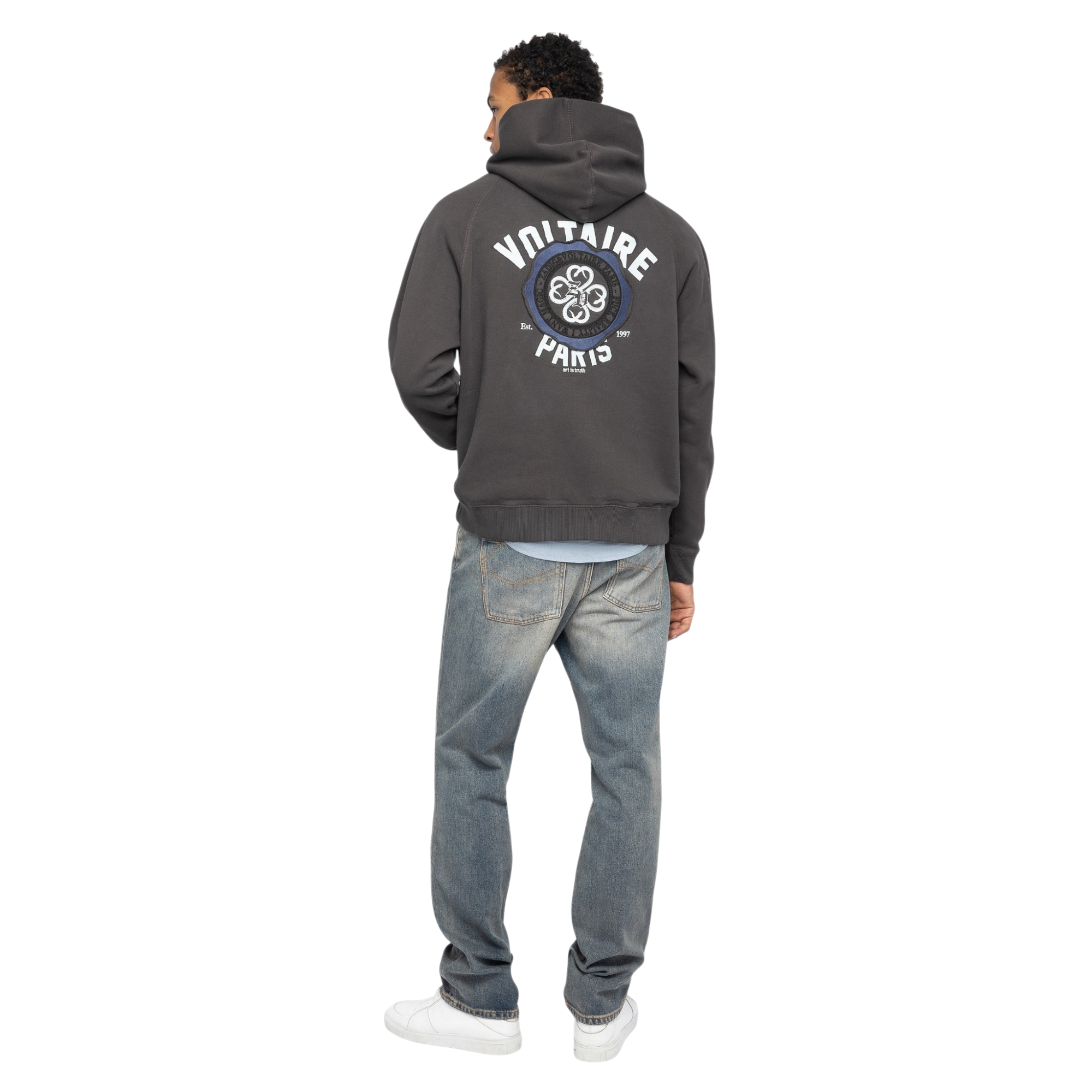 Georgio Blason Embroidered Hoodie - Carbone Grey