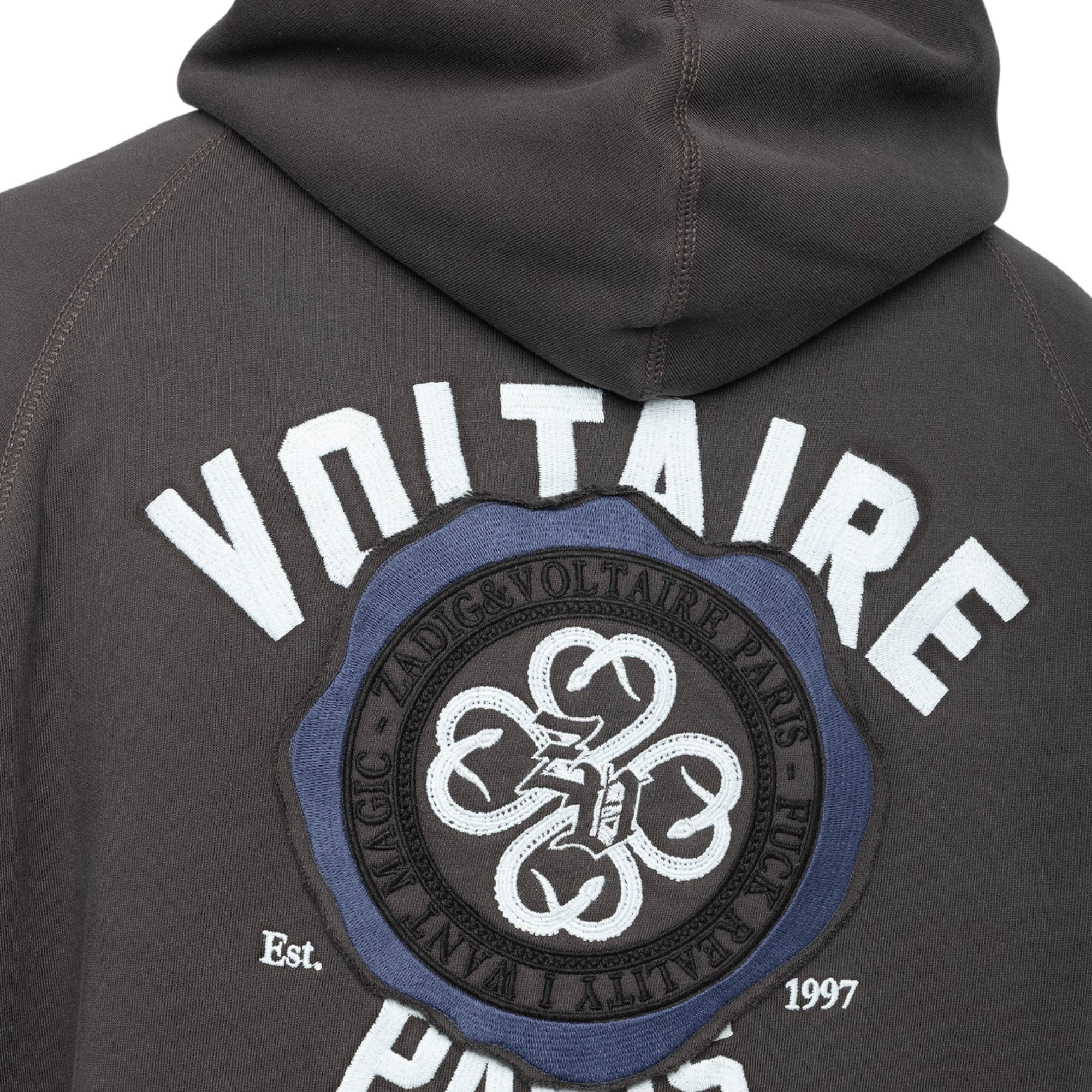 Georgio Blason Embroidered Hoodie - Carbone Grey