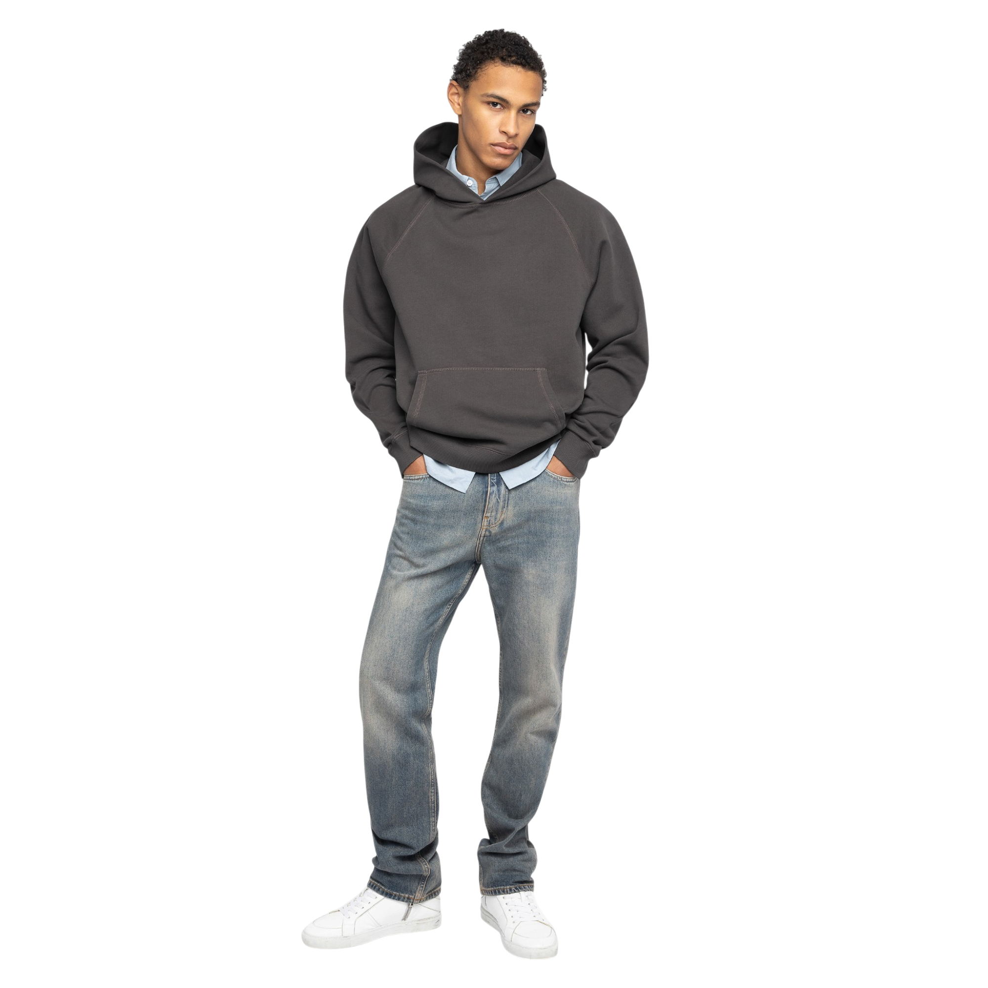 Georgio Blason Embroidered Hoodie - Carbone Grey