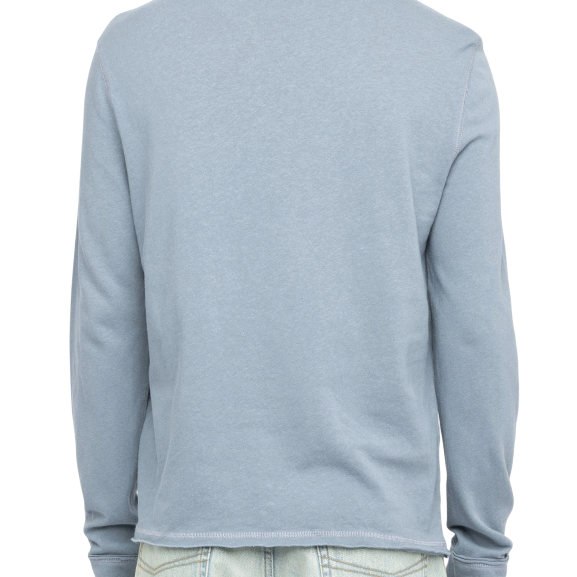 Monastir Washed Linen-Blend Henley T-Shirt - Sixtine Blue