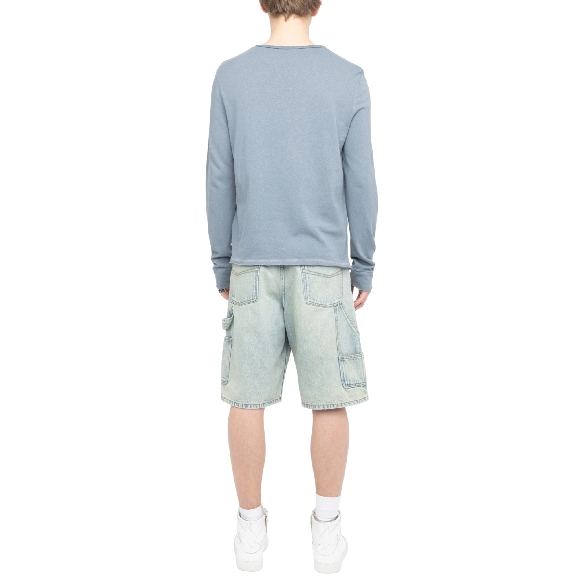 Monastir Washed Linen-Blend Henley T-Shirt - Sixtine Blue