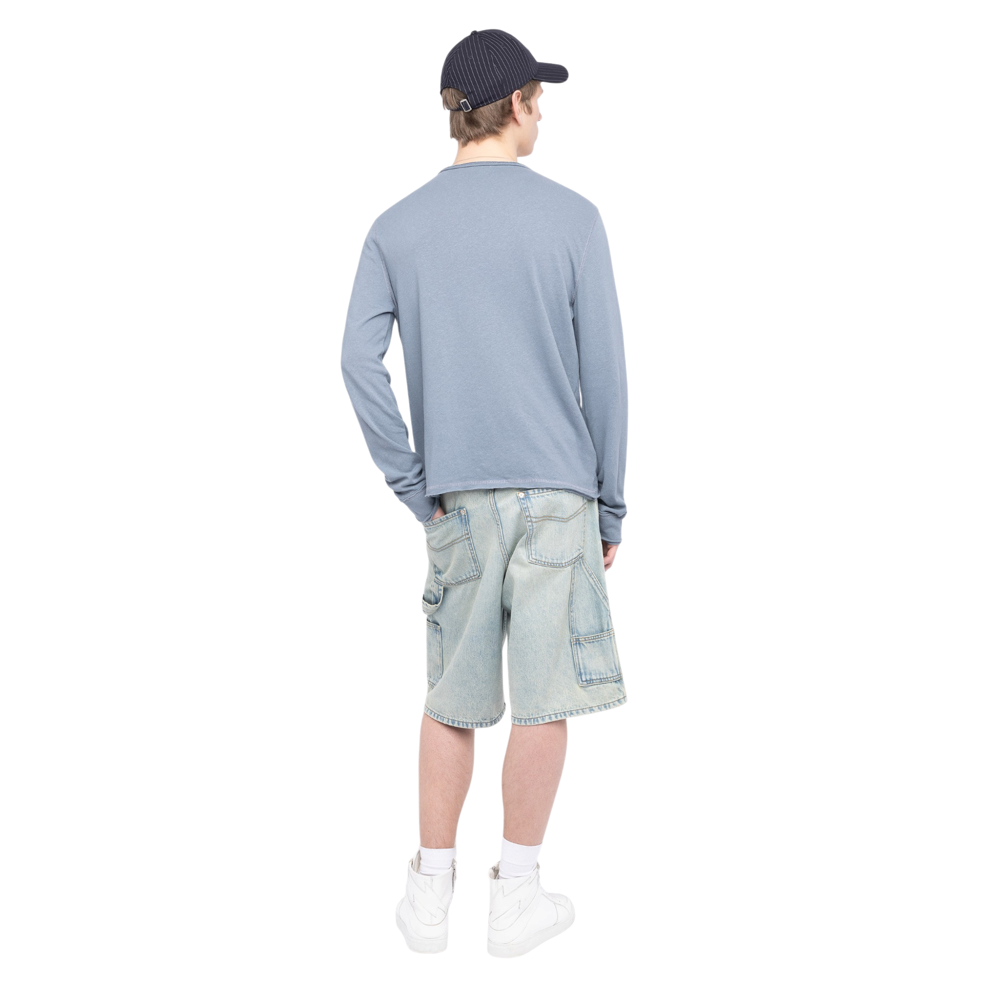 Monastir Washed Linen-Blend Henley T-Shirt - Sixtine Blue