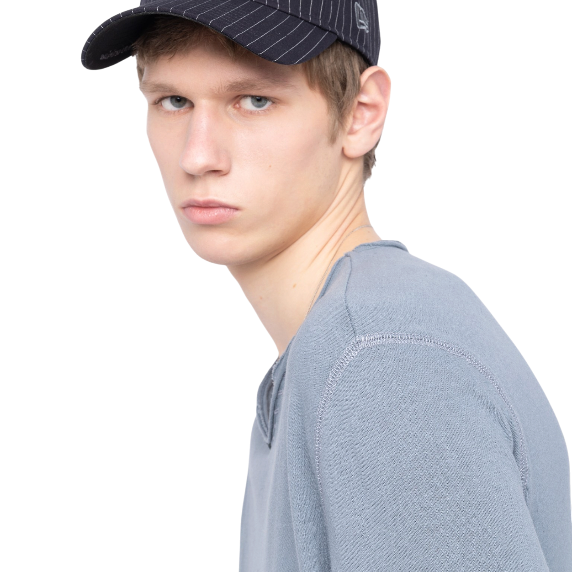 Monastir Washed Linen-Blend Henley T-Shirt - Sixtine Blue