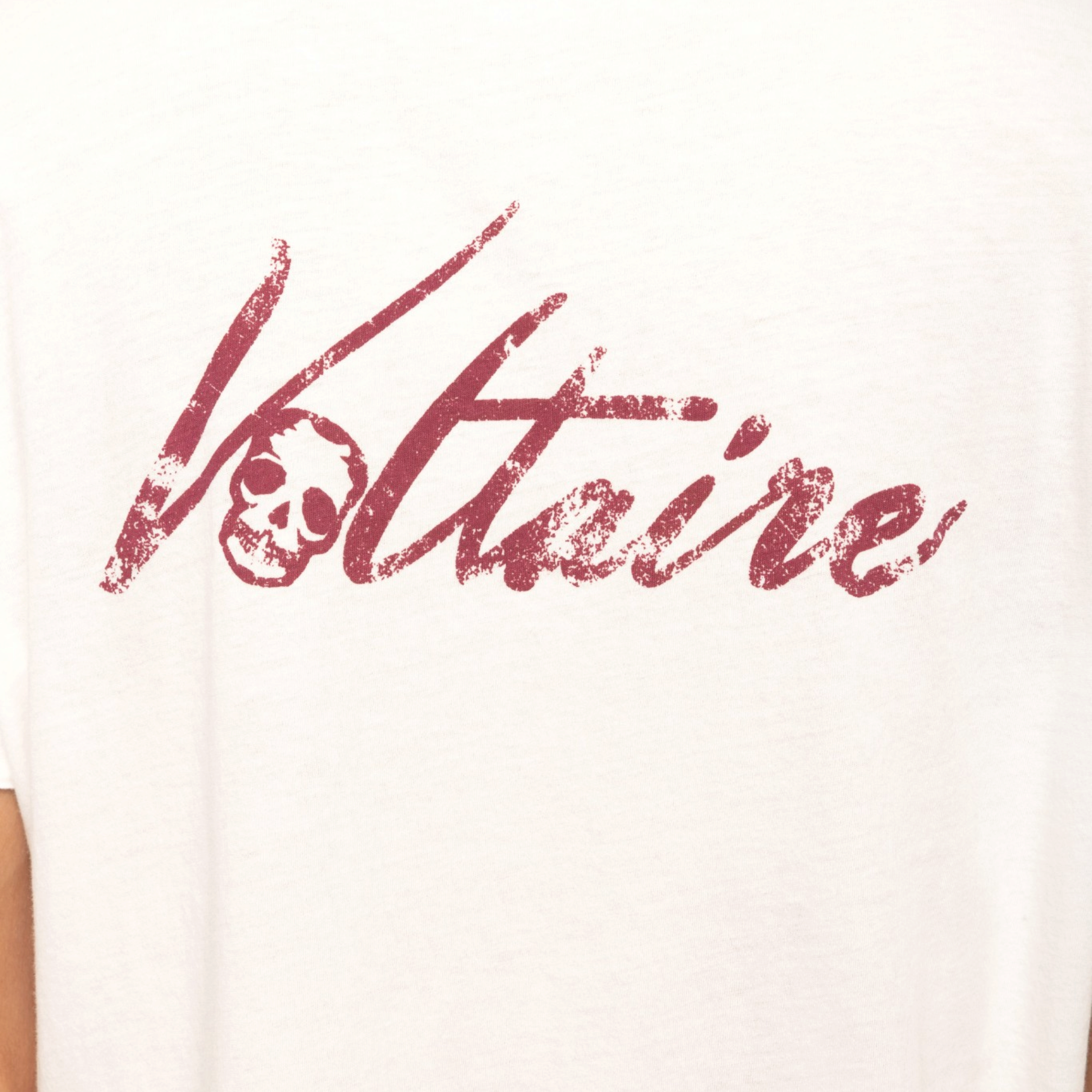 Monastir Voltaire-Print Cotton Henley T-Shirt - Judo White
