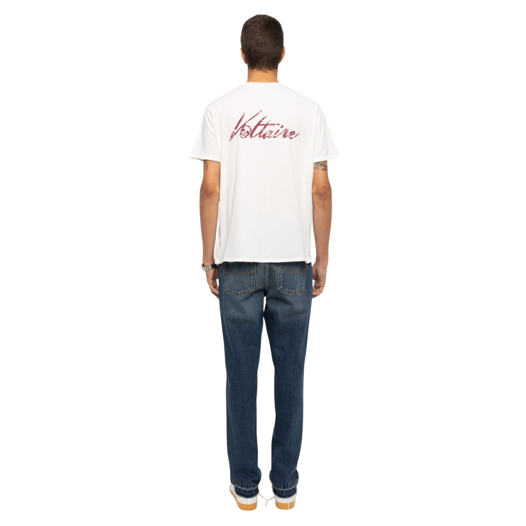 Monastir Voltaire-Print Cotton Henley T-Shirt - Judo White