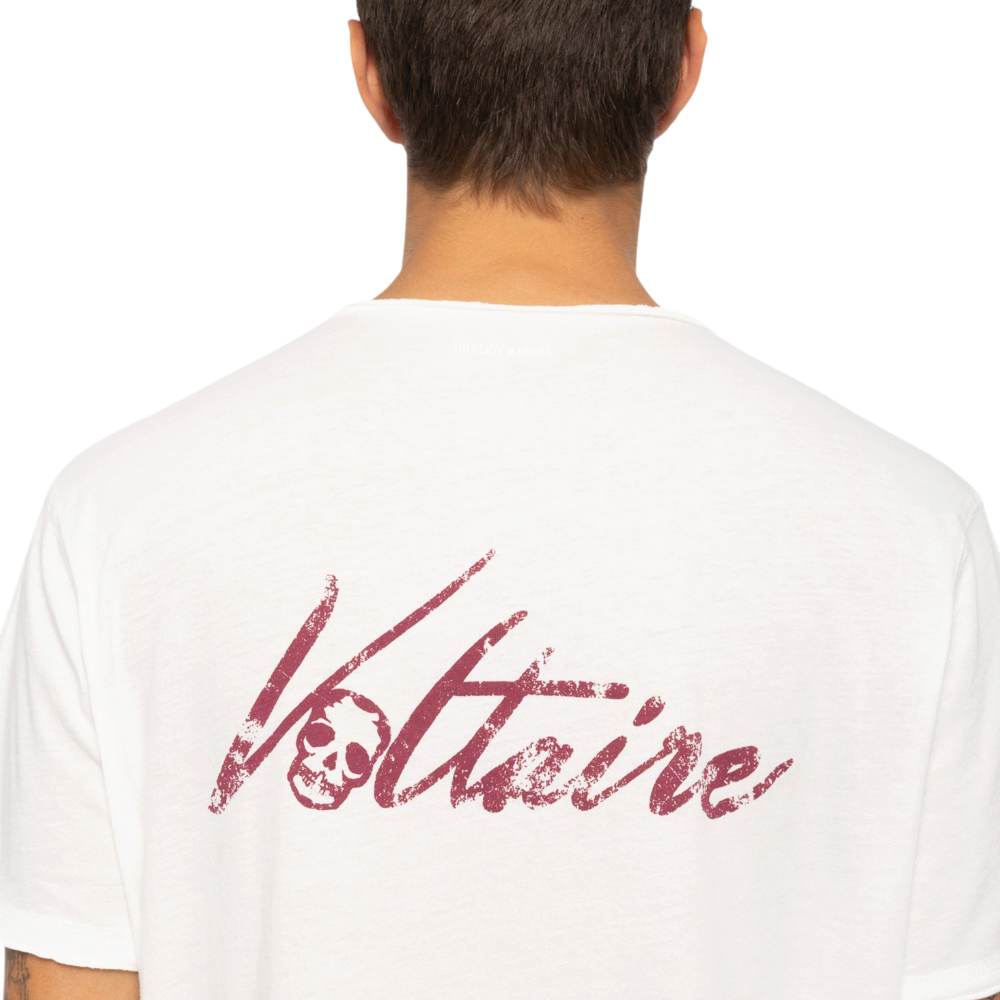 Monastir Voltaire-Print Cotton Henley T-Shirt - Judo White