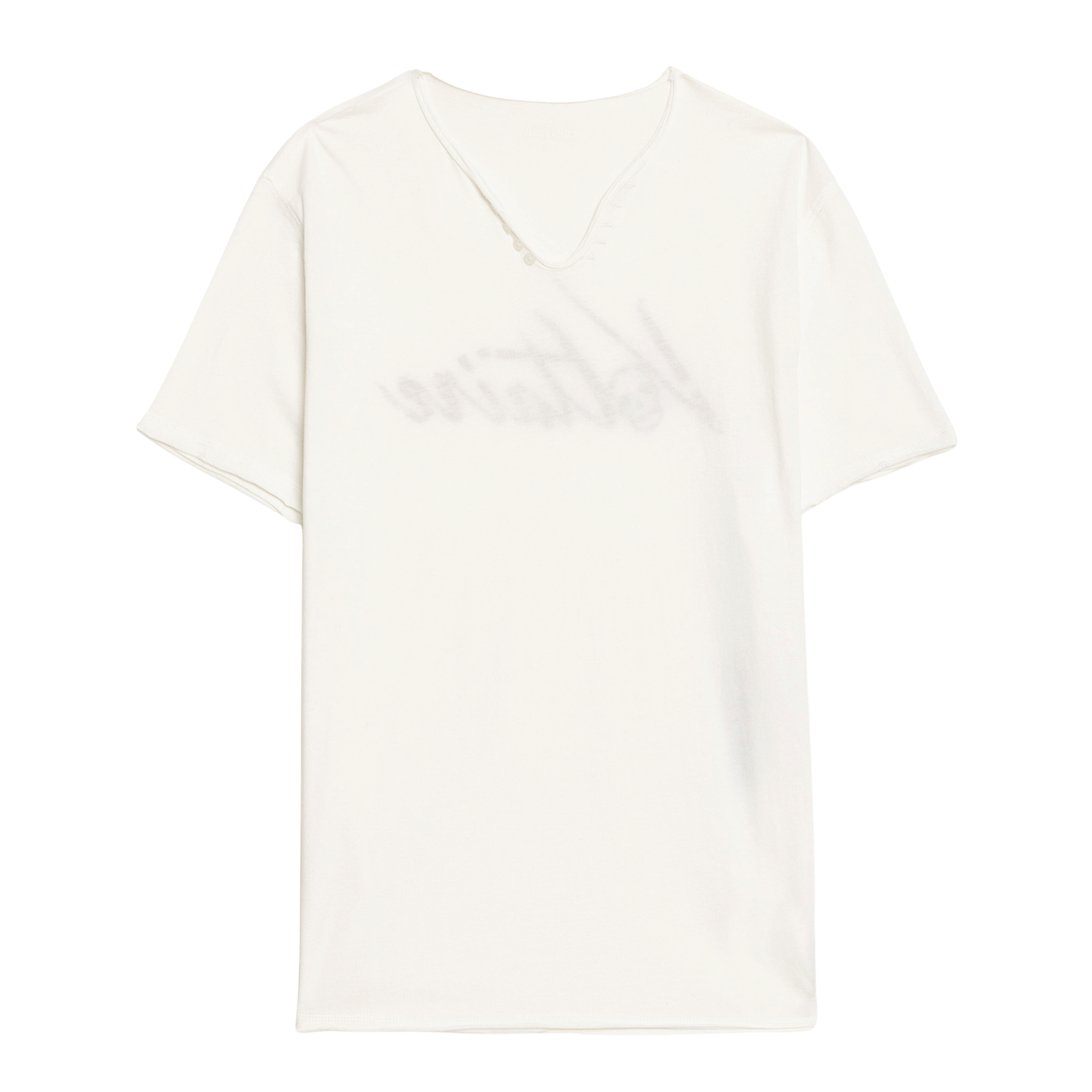 Monastir Voltaire-Print Cotton Henley T-Shirt - Judo White