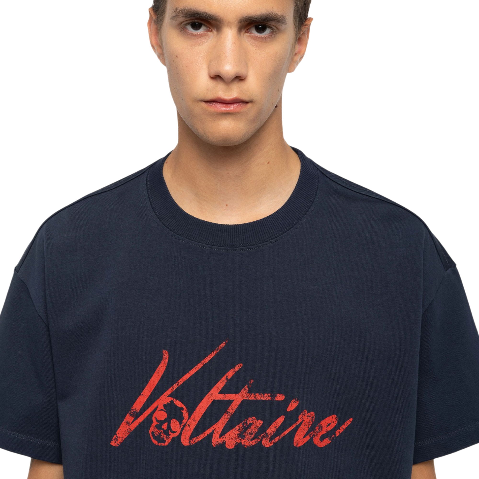 Teddy Voltaire Print T-Shirt - Encre Blue