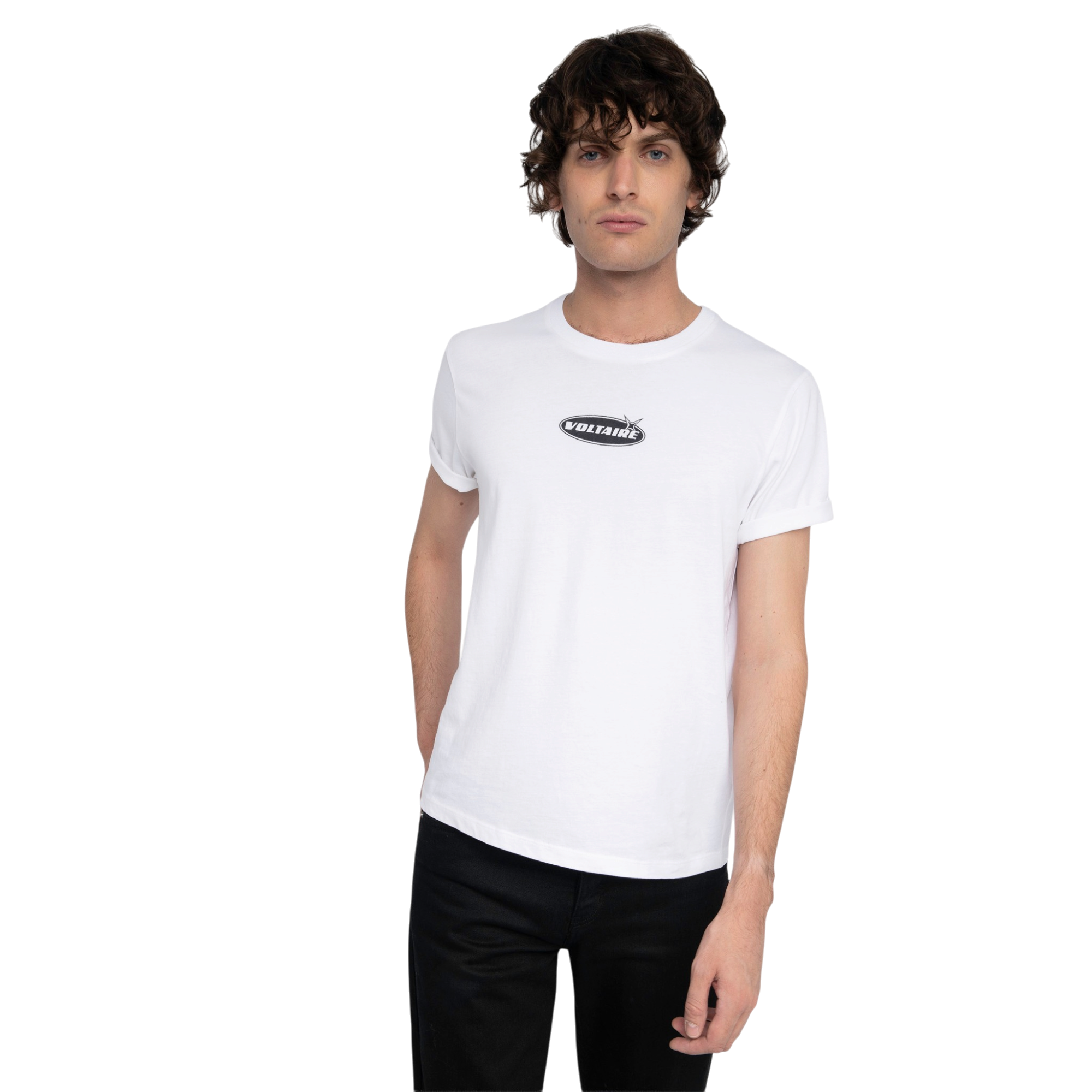 Tommy Organic Cotton Voltaire Badge T-Shirt - White